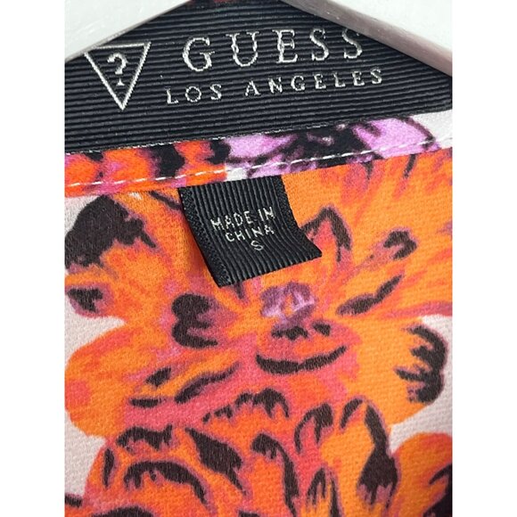 Guess Women’s Small Floral Button Down Blouse - Picture 6 of 12